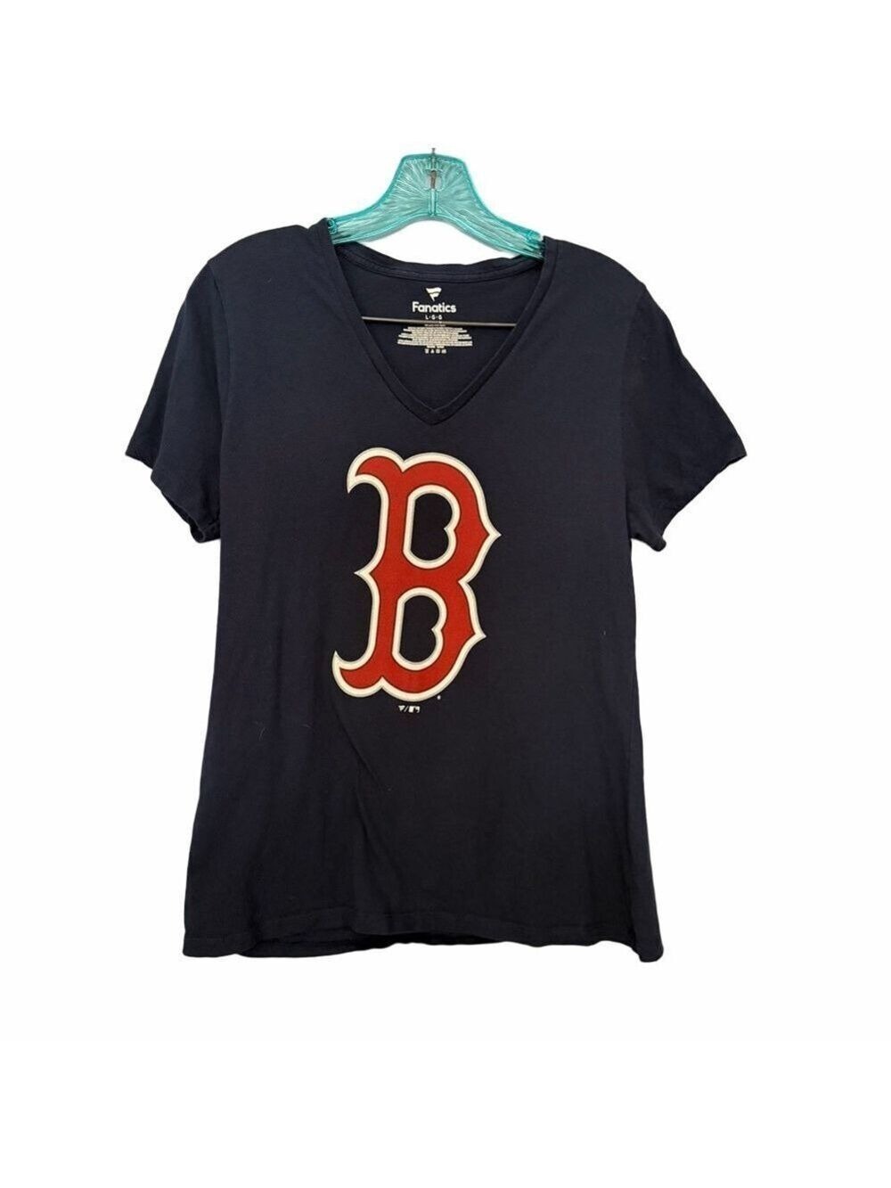 Boston Red Sox Rafael Devers #11 Navy V-Neck Tee Size large